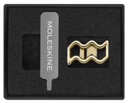 Шильд-символ Moleskine Zodiac Signs Водолей металл золотистый коробка с европод. PINAQUARIUSGOLD