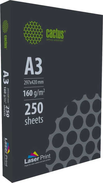 Бумага Cactus CS-LPA3160250 A3/160г/м2/250л./белый CIE170% для лазерной печати