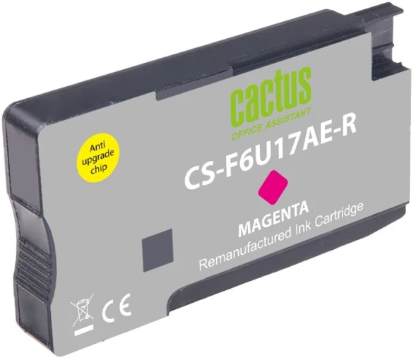 Картридж струйный Cactus CS-F6U17AE-R 953XL пурпурный (24мл) для HP OJ Pro 7740/8210/8218/8710/8715 с чипом