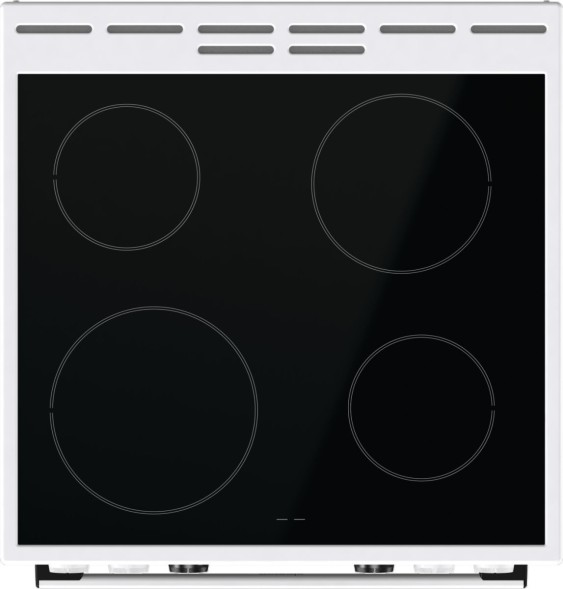 Плита Электрическая Gorenje GEC6C40WD белый стеклокерамика (без крышки)