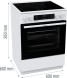 Плита Электрическая Gorenje GEC6C40WD белый стеклокерамика (без крышки)