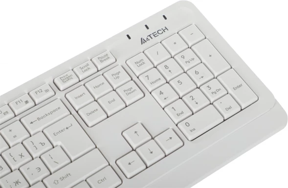 Клавиатура + мышь A4Tech Fstyler FG1012 клав:белый мышь:белый USB беспроводная Multimedia (FG1012 WHITE)