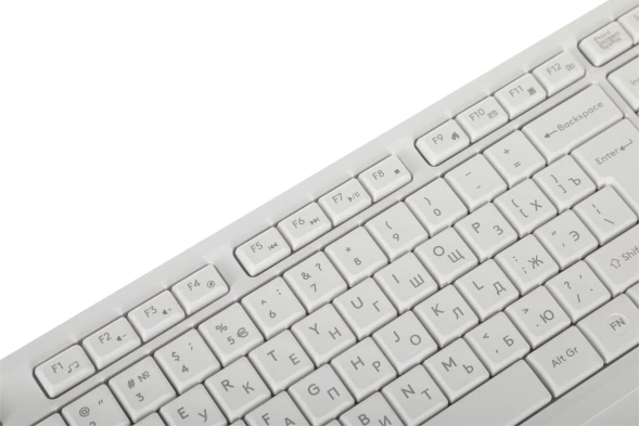 Клавиатура + мышь A4Tech Fstyler FG1012 клав:белый мышь:белый USB беспроводная Multimedia (FG1012 WHITE)