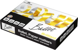 Бумага Ballet Brilliant A+ A4 марка A+/80г/м2/500л./белый CIE168% матовое для лазерной печати