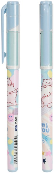 Ручка гелев. Deli MiYou EG15-BL ассорти d=0.5мм син. черн.