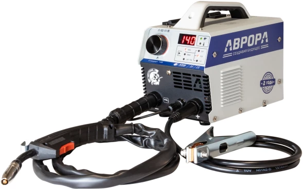 Сварочный полуавтомат Аврора Стандарт 145 инвертор FLUX, MMA, TIG-Lift, MIG 2.4кВт