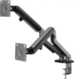 Кронштейн для мониторов Ultramounts UM735BL черный/серый 17&amp;quot;-27&amp;quot; макс.7кг крепление к столешнице поворот и наклон