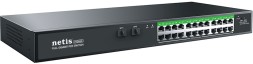 Коммутатор Netis P124GC (L2) 24x1Гбит/с 2SFP 24PoE+ 360W неуправляемый