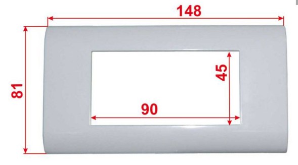 Накладка Lanmaster (LAN-FR45x90-WH)