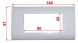 Накладка Lanmaster (LAN-FR45x90-WH)