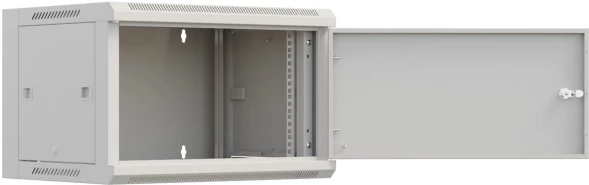 Шкаф коммутационный NTSS Премиум (NTSS-W6U6060FD) настенный 6U 570x600мм пер.дв.металл 60кг серый 500мм 18.8кг 220град. 370мм IP20 сталь