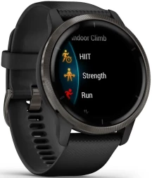 Смарт-часы Garmin Venu 2 33мм 1.3&amp;quot; AMOLED корп.черный рем.черный разм.брасл.:135-200мм (010-02430-11)