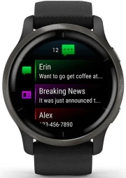 Смарт-часы Garmin Venu 2 33мм 1.3&amp;quot; AMOLED корп.черный рем.черный разм.брасл.:135-200мм (010-02430-11)