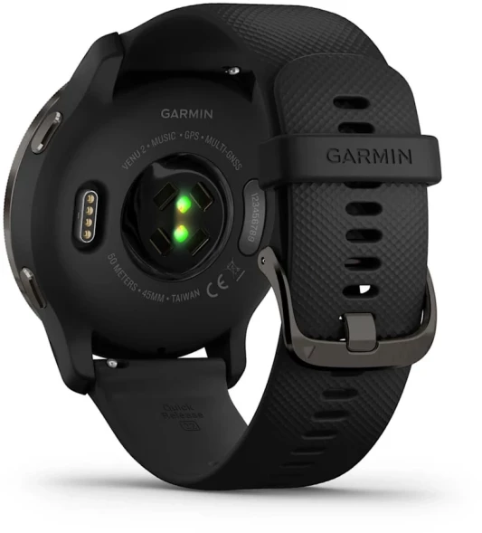 Смарт-часы Garmin Venu 2 33мм 1.3&amp;quot; AMOLED корп.черный рем.черный разм.брасл.:135-200мм (010-02430-11)