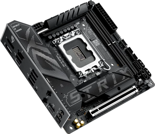 Материнская плата Asus ROG STRIX B860-I GAMING WIFI Soc-1851 Intel B860 2xDDR5 mini-ITX AC`97 8ch(7.1) 2.5Gg RAID+HDMI+DP