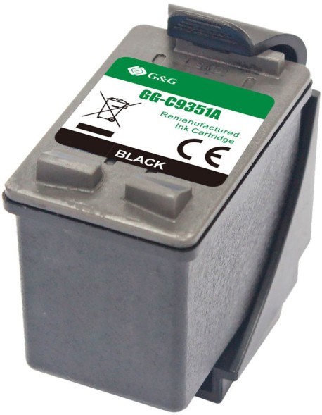 Картридж струйный G&amp;amp;G GG-C9351A № 21 черный (17мл) для HP DJ 3920/3940/D1360/D1460/D1470/D1560/D2330/D2360/D2430/D2460/F370/F375/F380/F2180/F2187/F2224/F2280/F2290/F4140/F4172/F4180/F4190