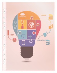 Папка-вкладыш Бюрократ Премиум -013RED красный глянцевые А4+ 30мкм (упак.:50шт)