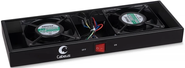 Модуль вентиляторный Cabeus (TRAY-FAN2-BK) 2 вент. черный