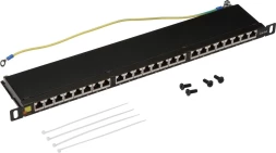 Патч-панель Lanmaster LAN-PPC24S6A 19&amp;quot; 0.5U 24xRJ45 кат.6A STP