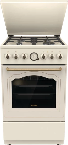 Плита Комбинированная Gorenje GKS5B70CLI бежевый (металлическая крышка) реш.чугун