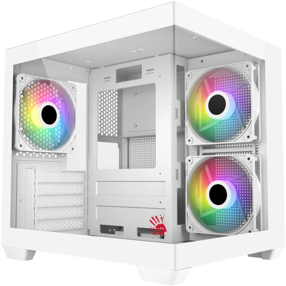 Корпус Bloody CC-121 белый без БП mATX 7x120mm 1xUSB2.0 1xUSB3.0 audio