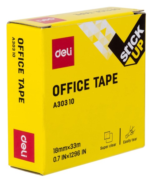 Клейкая лента канцелярская Deli EA30310 кристально-прозрачная дл.33м для ленты 18мм (упак.:1шт)