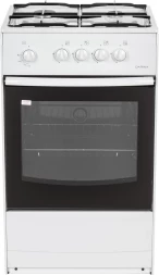 Плита Газовая Darina S GM 441 001 W белый/черный (без крышки) реш.сталь