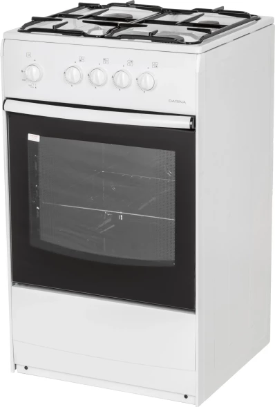 Плита Газовая Darina S GM 441 001 W белый/черный (без крышки) реш.сталь