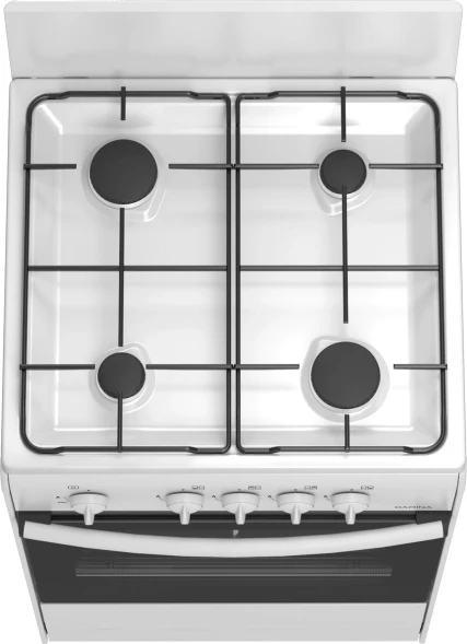 Плита Газовая Darina S GM 441 001 W белый/черный (без крышки) реш.сталь