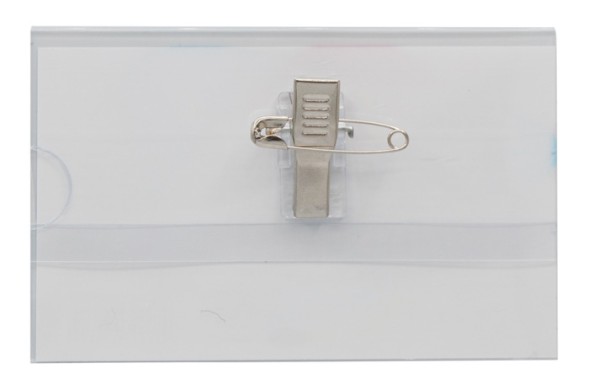 Бейдж Silwerhof 380012-00 90х56мм горизонтальный булавка+зажим