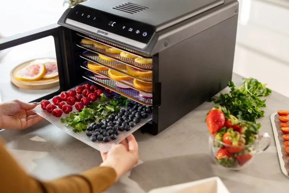 Сушка для фруктов и овощей Gorenje FDK600DB 5под. 600Вт черный