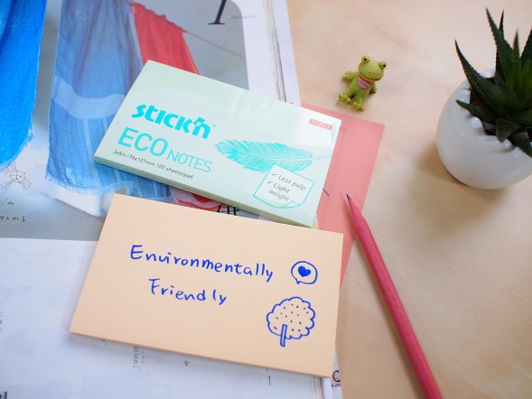 Блок самоклеящийся бумажный Stick`n ECO 21747 76x76мм 100лист. 60г/м2 пастель голубой