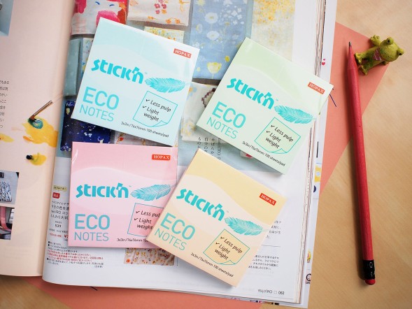 Блок самоклеящийся бумажный Stick`n ECO 21747 76x76мм 100лист. 60г/м2 пастель голубой