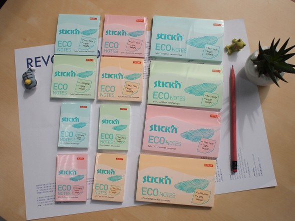 Блок самоклеящийся бумажный Stick`n ECO 21747 76x76мм 100лист. 60г/м2 пастель голубой