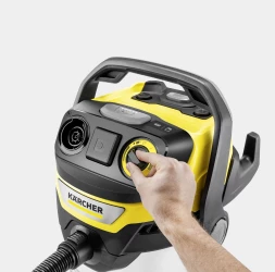 Строительный пылесос Karcher WD 7 Control P S 30/6/35/T 1400Вт (уборка: сухая/сбор воды/выдув) желтый