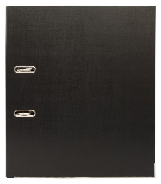 Папка-регистратор Silwerhof A4 50мм двусторон.ПВХ черный мет.окант. сборная смен.карм. на кор.