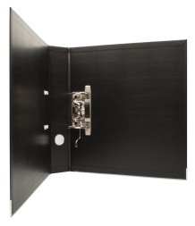 Папка-регистратор Silwerhof A4 50мм двусторон.ПВХ черный мет.окант. сборная смен.карм. на кор.