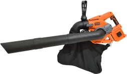 Воздуходувка-пылесос Carver СBV 01BL40-240 400Вт пит.:от аккум. оранжевый/черный