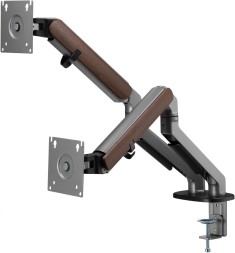 Кронштейн для мониторов Ultramounts UM735WD серый/коричневый 17&amp;quot;-27&amp;quot; макс.7кг крепление к столешнице поворот и наклон