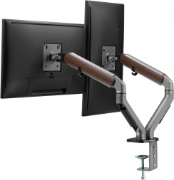 Кронштейн для мониторов Ultramounts UM735WD серый/коричневый 17&amp;quot;-27&amp;quot; макс.7кг крепление к столешнице поворот и наклон