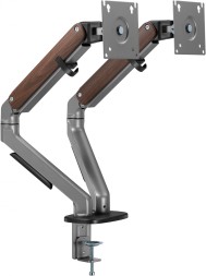 Кронштейн для мониторов Ultramounts UM735WD серый/коричневый 17&amp;quot;-27&amp;quot; макс.7кг крепление к столешнице поворот и наклон