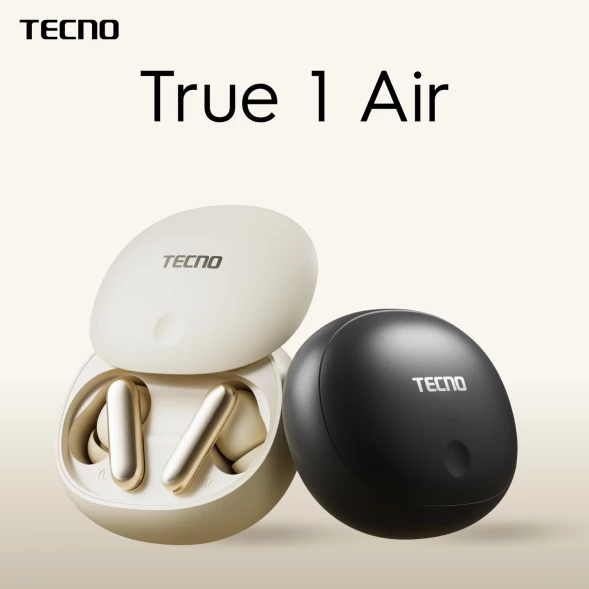Гарнитура внутриканальные Tecno True 1 Air TU01 черный беспроводные bluetooth в ушной раковине (TU01 AIR ELEGANT BLACK)
