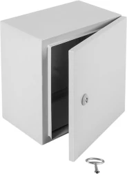 Шкаф электротехнический Elbox EMW-400.300.150-1-IP66 потол.пан. пан.основ. монтаж.пан. одноствор. настенный 400мм 300мм 150мм 135мм IP66 IK10 50кг серый металл уличный всепогодный