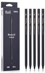 Карандаш ч/г Deli NS722-HB Nusign HB шестигран. (10шт)