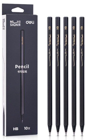 Карандаш ч/г Deli NS722-HB Nusign HB шестигран. (10шт)