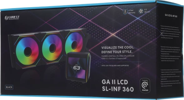 Система водяного охлаждения Lian-Li Galahad II LCD 360 SL-INF ARGB Soc-AM5/AM4/1200/1700/1851 черный 4-pin 29dB Al+Cu LCD Ret (G89.GA2ALCD36INB.00)