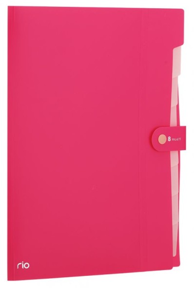 Папка-портфель Deli Rio EB40102 8 отдел. A4 полипропилен 0.6мм ассорти