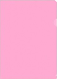 Папка-уголок Бюрократ Pastel -EPAST/PINK A4 пластик 0.18мм розовый