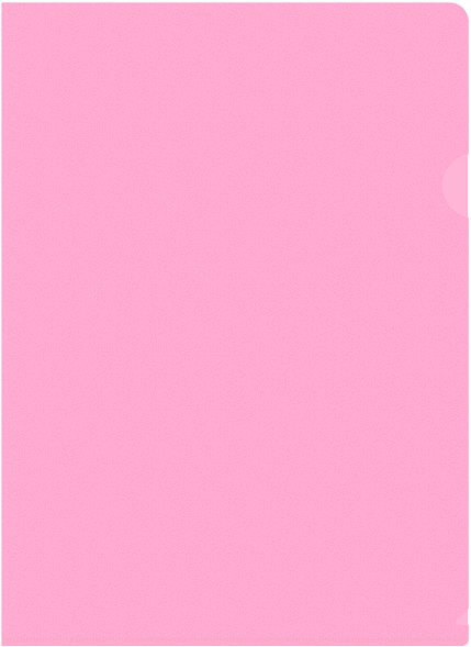 Папка-уголок Бюрократ Pastel -EPAST/PINK A4 пластик 0.18мм розовый
