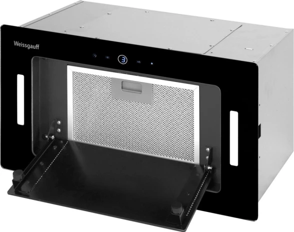 Вытяжка встраиваемая Weissgauff Aura 1200 Remote черный управление: сенсорное (1 мотор)